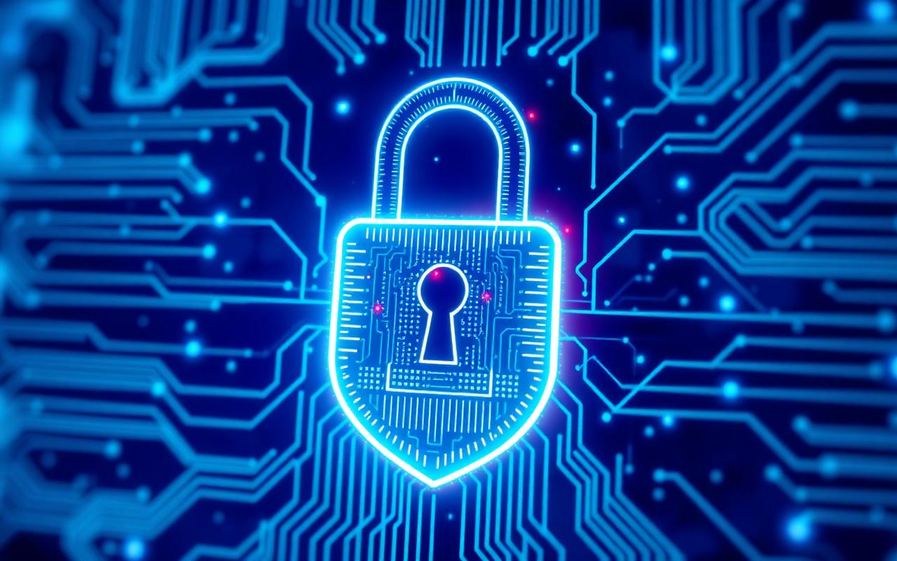 Cybersecurity protection illustration